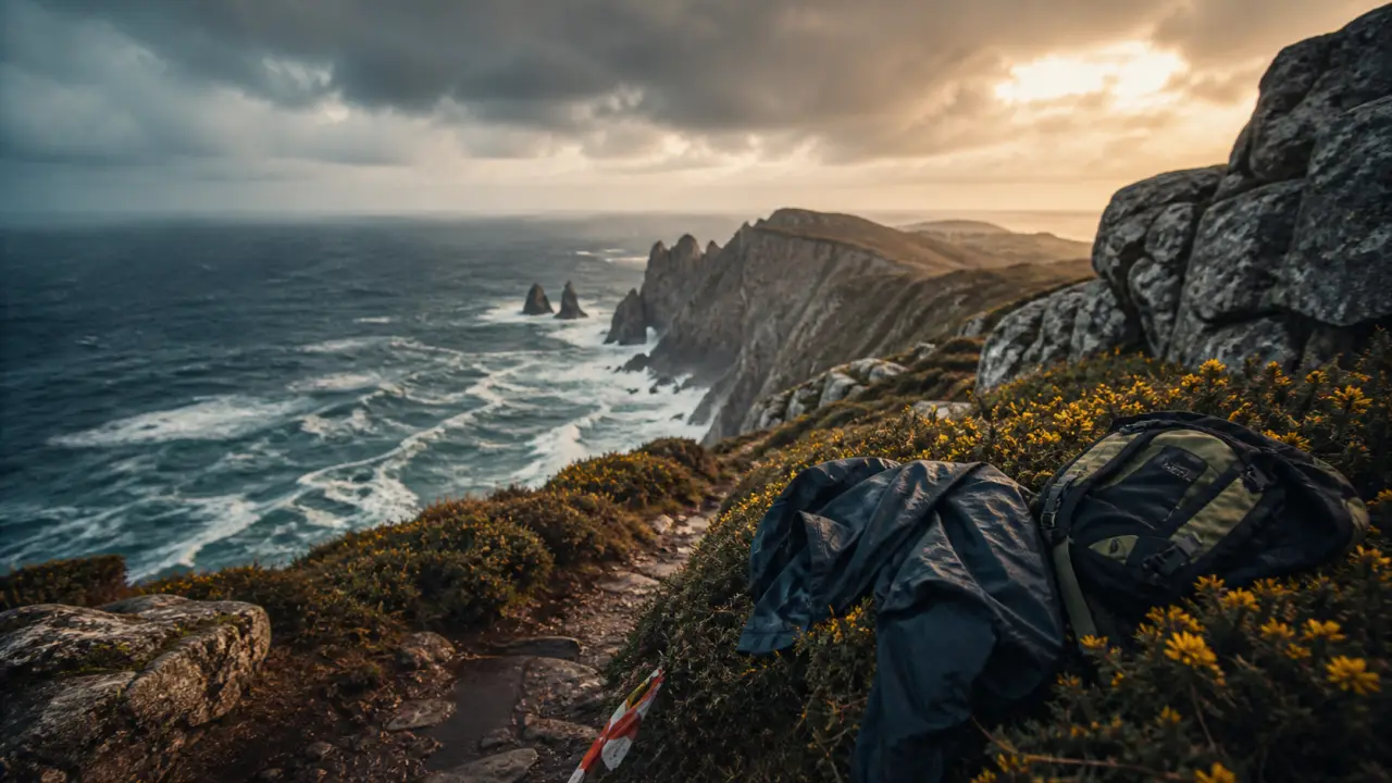 Île de crozon, vue GR34 et falaises vers Pen-Hir