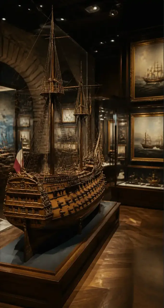 Maquette de navire au musée de la Marine de Brest