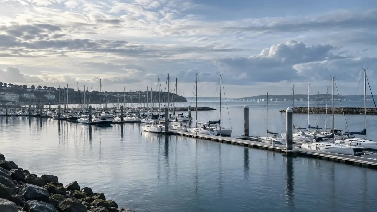 Vue du port du Moulin Blanc pour contextualiser une webcam Brest port en direct